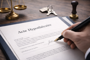 Acte hypothécaire signé devant notaire au Québec